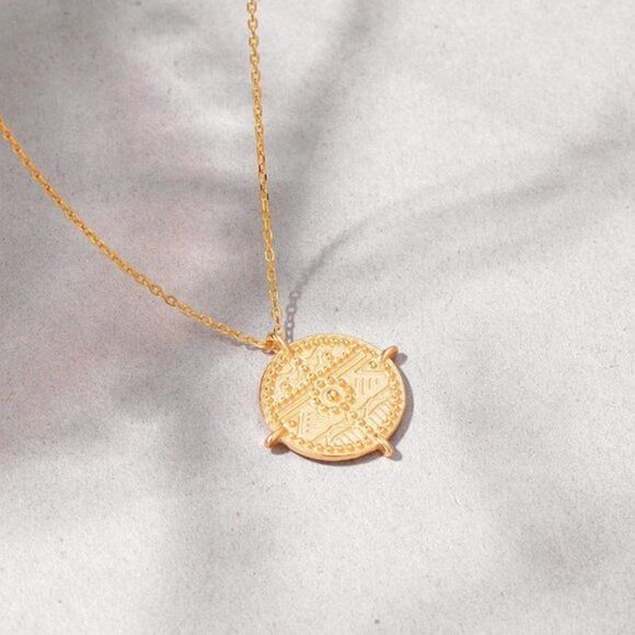 New 18K Gold Filled Handmade Minimalist Disk Dainty - Picture 2 of 4